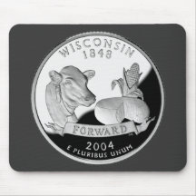Wisconsin State Quarter Mouse Pad