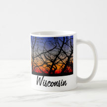 Wisconsin sunset coffee mugs