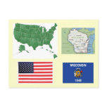 Wisconsin, USA postcards