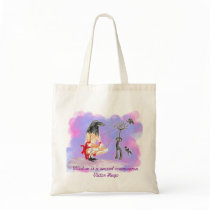 Wisdom is sacred communion canvas bags
