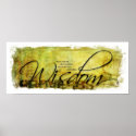 Wisdom of Proverbs poster posters