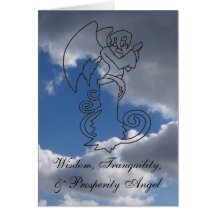 Wisdom, Tranquillity, & Prosperity Angel Greeting Cards