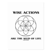 Wise Actions Are The Seed Of Life Sacred Geometry Post Cards
