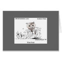 Wise Crack Owl Cartoon Funny Greeting Card