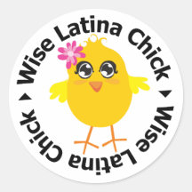 Wise Latina Chick 2 Sticker