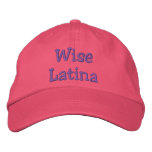 Wise Latina hat embroidered hats