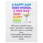 Wise Man Seeks Happy Hour Beer Flyer