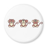 wise monkeys magnet