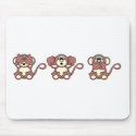 wise monkeys mousepads