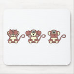 wise monkeys mousepads