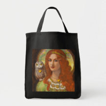 Wise Ones- Celtic Owl and Lady Bag