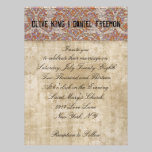Wise Owl Floral White & Damask Wedding Invitation invitations