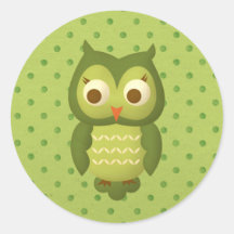 Wise Owl Round Sticker