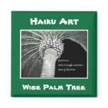Wise Palm Tree Haiku Art Magnet