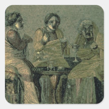 Wise woman and her patients, from the Villa Cicero Square Stickers