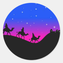 Wisemen Round Stickers