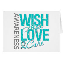 Wish Hope Love Cure Ovarian Cancer Cards
