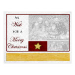 Wish you a Merry Christmas Photo Template Post Cards
