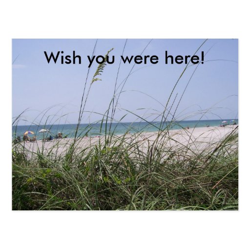 Wish you were here! postcard Zazzle