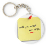 Wish you were not here keychains