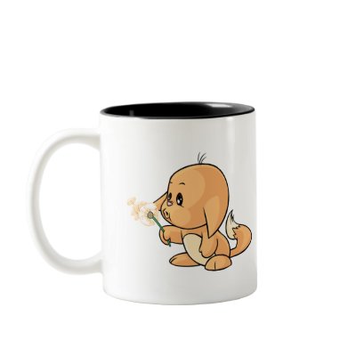 Wishing orange Kacheek Mugs by neopets