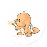 Wishing orange Kacheek stickers