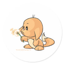 Wishing orange Kacheek stickers