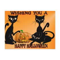 Wishing You A Happy Halloween- Postcard