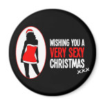 Wishing You A Very Sexy Christmas magnets