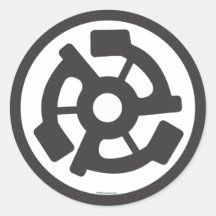 Wishlist 45" Vinyl Record Insert Round Sticker