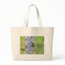 Wisteria and a bee tote bag
