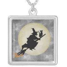 Witch and Cat Custom Jewelry