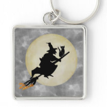 Witch and Cat Key Chain