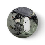Witch and Ghost in Love buttons