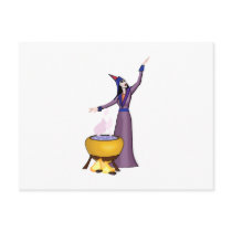 Witch & Cauldron Post Card