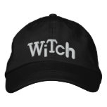 WITCH Eclectic Style Halloween Embroidery Hat embroidered hats