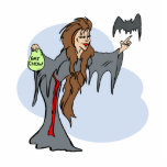 witch feeding Bat photo sculptures