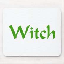 Witch (green) mouse pads