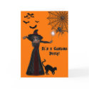 Witch Halloween Costume Party Invitation cards