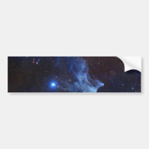 Witch Head Nebula Blue Space Bumper Sticker