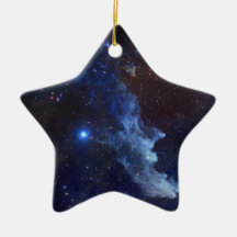 Witch Head Nebula Blue Space Christmas Ornament