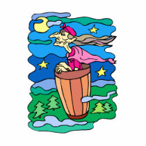 witch in a barrel photo sculpture