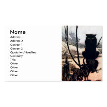 Witch in Cat Form Business Card Template