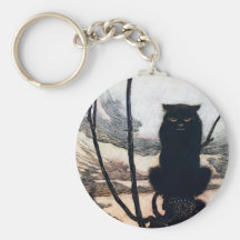 Witch in Cat Form Key Chain