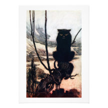 Witch in Cat Form Personalized Announcements