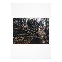 Witch in Owl Form Custom Invitation