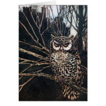 Witch in Owl Form Greeting Card
