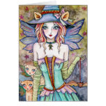 Witch Kitty Cat Bat * Night Walkers * Blank Card