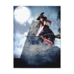 Witch on a Broom (Postcard)