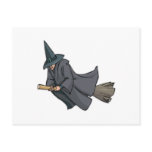 Witch on a broom postcards
